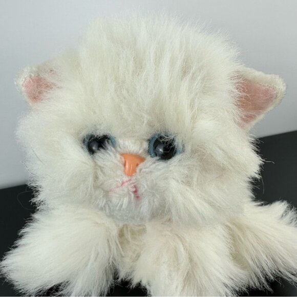Tyco Kitty Kitty Kittens Purring Snowball White Cat Plh Stuffed Animal 1996 - Picture 2 of 7